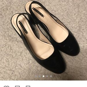 ZARA LEATHER SLINGBACKS